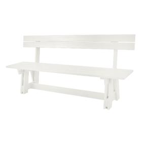 Lauko suoliukas Riva, balta sp., 180 cm x 40 cm x 43 cm