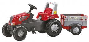 Педальный трактор Rolly Toys Junior RT, красный цв./серый цв.
