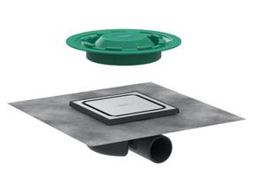  Dušas noteka, dušas kabīnei Hansgrohe RainDrain Point, 10 cm