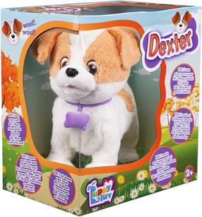 Interaktyvus žaislas šuo Tm Toys Puppy Luv Dexter, ruda sp./balta sp.