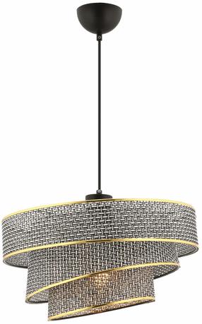 Lampa griesti Opviq Couper Hazeran 390FLH2424, E27, 1 x 40 W, zelta krās./pelēka krās. / melna krās.