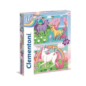 Dėlionė 2in1 Clementoni I Believe in Unicorns 24754, 18 cm x 29 cm, 40 vnt., įvairių spalvų