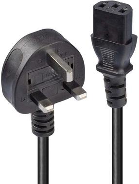 Kabelis Lindy 30433 UK 3 Pin Vīrietis, IEC C13 Sieviete, 2 m, melna krās.