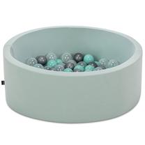 Baseinas su kamuoliukais Kalune Design Bubble Pops, ⌀ 7 cm, mėtinė (mint) sp. pilka sp.