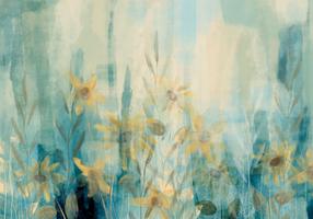 Fototapetas Artgeist A Touch Of Summer - Floral Motif With A Meadow Of Flowers In Blue Tones, 315 cm x 450 cm