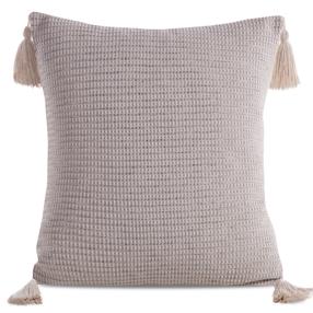 Dekoratīvs spilvena pārvalks JJQ-05, krēmkrāsa/sudraba krās., 45 cm x 45 cm