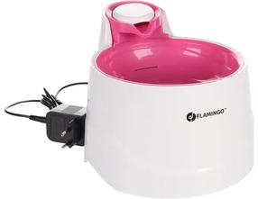 Jootur koertele Flamingo Fountain Bellagio, 2 l, 20.8 cm x 26.5 cm x 17 cm, valge v./roosa v.