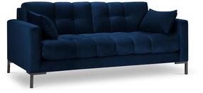 Sofa Micadoni Home Mamaia Velvet, mėlyna sp., 152 x 92 cm x 75 cm