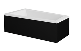 Ванна, свободно устанавливаемая Besco Intima, 90 см x 160 см x 41.5 см, левосторонняя, белый цв./черный цв.