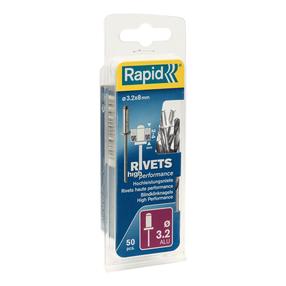 Заклепки со сверлом Rapid, 3.2 мм x 8 мм, 50 шт.