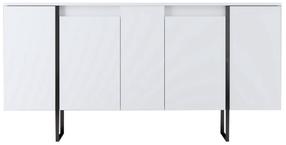 Spintelė Kalune Design Luxe 618BLY1176, balta sp./juoda sp., 35 cm x 160 cm x 80 cm