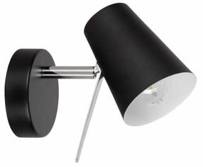 Lampa sienas Britop Astrid, E14, 1 x 40 W, melna krās. / melna krās.