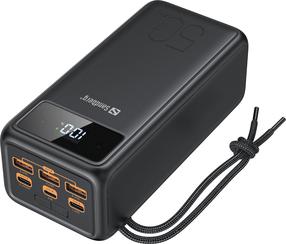 Lādētājs-akumulators (Power bank) Sandberg PD130, 50000 mAh, 130 W, melna krās.
