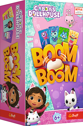 Настольная игра Trefl Gabbys Dollhouse Boom Boom, розовый цв., EN