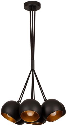Lampa karināms Opviq Sivani MR-630 527ABY1734, E27, 7 x 40 W, zelta krās./melna krās. / melna krās.