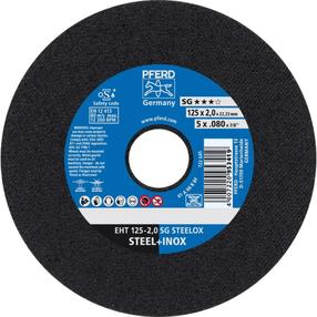 Pjovimo diskas kampiniam šlifuokliui Pferd SG Steelox, 125 mm x 2 mm x 22.23 mm