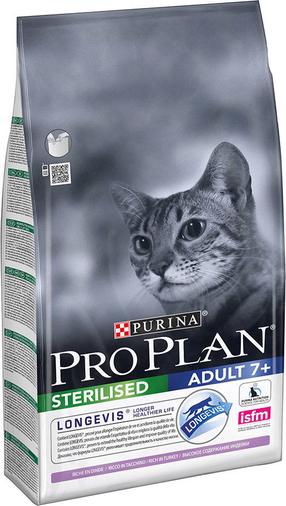 Sausas kačių maistas Purina Sterilised Longevis, kalakutiena, 10 kg