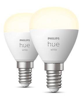 Išmanioji lemputė Philips Hue LED, P45, 2700 °K, E14, 5.7 W, 470 lm, 2 vnt.
