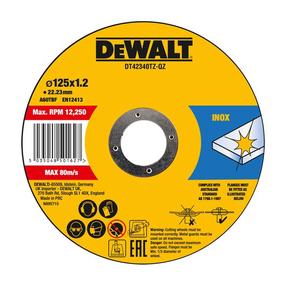Griešanas disks Dewalt DT42340TZ-QZ, 125 mm x 1.2 mm x 22.23 mm, 10 gab.
