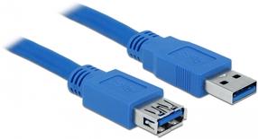 Kabelis Delock Cable 82538 Extension cable USB 3.0 Type A male to USB 3.0 Type A female USB 3.0 type A male, USB A female, 1 m, mėlyna sp.