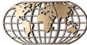 Sienos dekoracija Wallity World Map Globe, 120 cm x 60 cm