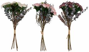 Mākslīgo ziedu pušķis, roze Home4you Flowerly, (krāsa/dizains tiek izvēlēts nejauši), 26 cm