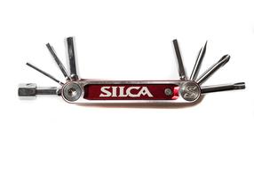 Daugiafunkcis įrankis Silca Italian Army Knife, nerūdijantysis plienas, sidabro sp./raudona sp.