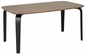Valgomojo stalas Pedro, ruda sp./juoda sp., 160 cm x 90 cm x 75 cm