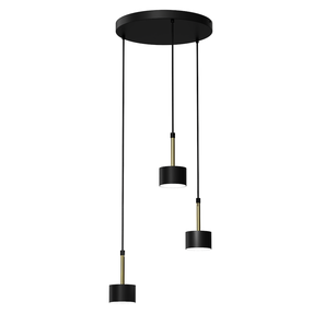 Lampa karināms Milagro Arena MLP7762, G53, 3 x 40 W, zelta krās./melna krās. / melna krās., 18 x 16 cm
