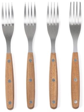 Dakša Homla Easy Grill 229334, nerūsējošais tērauds/koks, brūna krās./sudraba krās., 4 gab., 20 cm