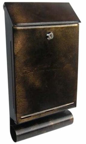 Postkast A-4T, pronksivärvi v./must v., 6 cm x 22.5 cm x 42 cm