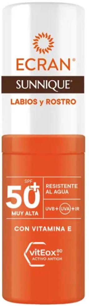 Средство для ухода за загаром для лица/для губ Ecran Sunnique SPF50+, 8 мл