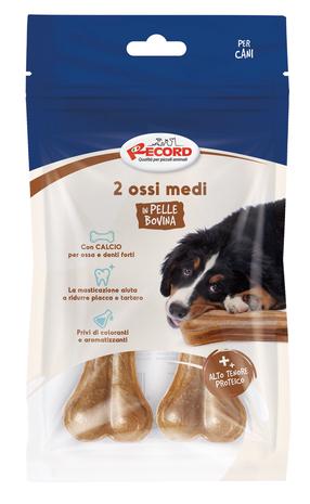 Skanėstas šunims Record Treats Medium, džiovinta oda, 0.13 kg, 2 vnt.