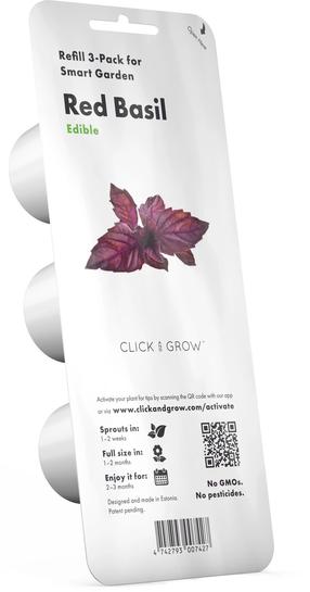 Išmanios daigyklos sėklos Click & Grow Red, bazilikai, 40 g, 3 vnt.