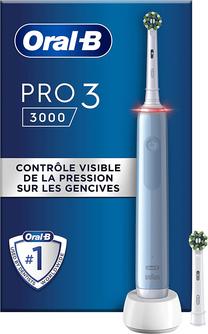 Elektrinis dantų šepetėlis Braun Oral-B Pro 3 3000 CrossAction, balta sp./žydra sp.