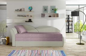 Sofa Aga Soro 61, Nubuk 21, rožinė sp., 218 x 80 cm x 77 cm