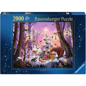 Dėlionė Ravensburger Christmas In The Forest, 75 cm x 98 cm, 2000 vnt., įvairių spalvų