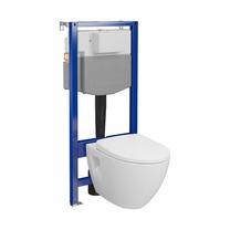 Pakabinamojo unitazo komplektas įleistinis potinkinis Cersanit C35 Aqua 50 + Moduo Plus Cleanon, 14.2 - 23 cm x 50 cm