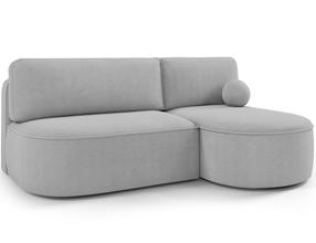 Kampinė sofa - lova Livosa Calmora 04, pilka sp., dešininė, 144 x 220 cm x 93 cm