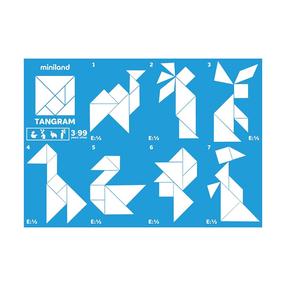 Игра, набор, пазл Miniland Tangram 12, многоцветный