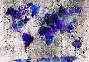 Fototapete Artgeist World Map: Ink Blots k-C-0089-a-a, 350 cm x 245 cm