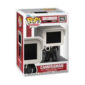 Rotaļlietu figūriņa Funko POP! Animation Skibidi Toilet Cameraman 1956, 9 cm, balta krās./melna krās.