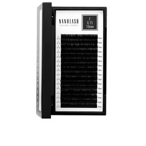 Priklijuojamos blakstienos Nanolash Volume Lashes 0.15 C 10 mm, juoda sp.