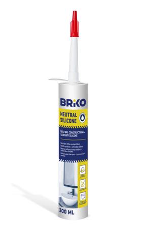 Герметик Briko Neutral Silicone, 300 мл, белый цв.