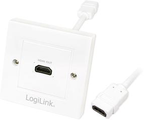 Laidas Logilink HDMI Wall Mount Plate AH0014 HDMI A male, HDMI A female, balta sp.