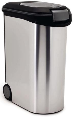 Lemmikloomatoidu säilituskast Curver Food Container, 54 l, 28 cm x 49 cm x 60 cm, hõbe v./must v.