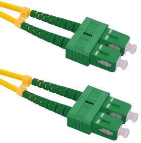 Kabelis Qoltec Optic Patch Cable SC/APC, SC/APC, 3 m, dzeltena krās.