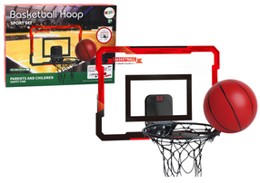 Basketbola komplekts ar bumbu Lean Toys Sport Set 19728, melna krās./sarkana krās.