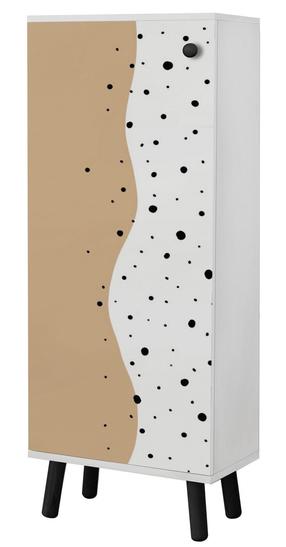 Обувной шкаф Kalune Design Vegas SB 962, коричневый цв./белый цв., 38 см x 50 см x 135 см