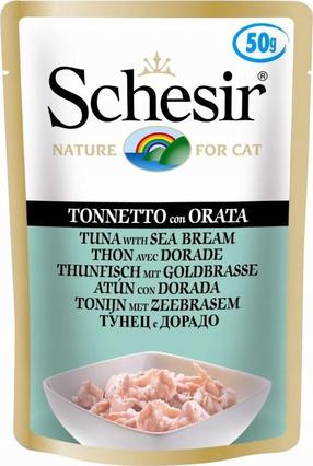 Kassi märgtoit Schesir Tuna with Sea Bream, mereannid/tuunikala, 0.05 kg